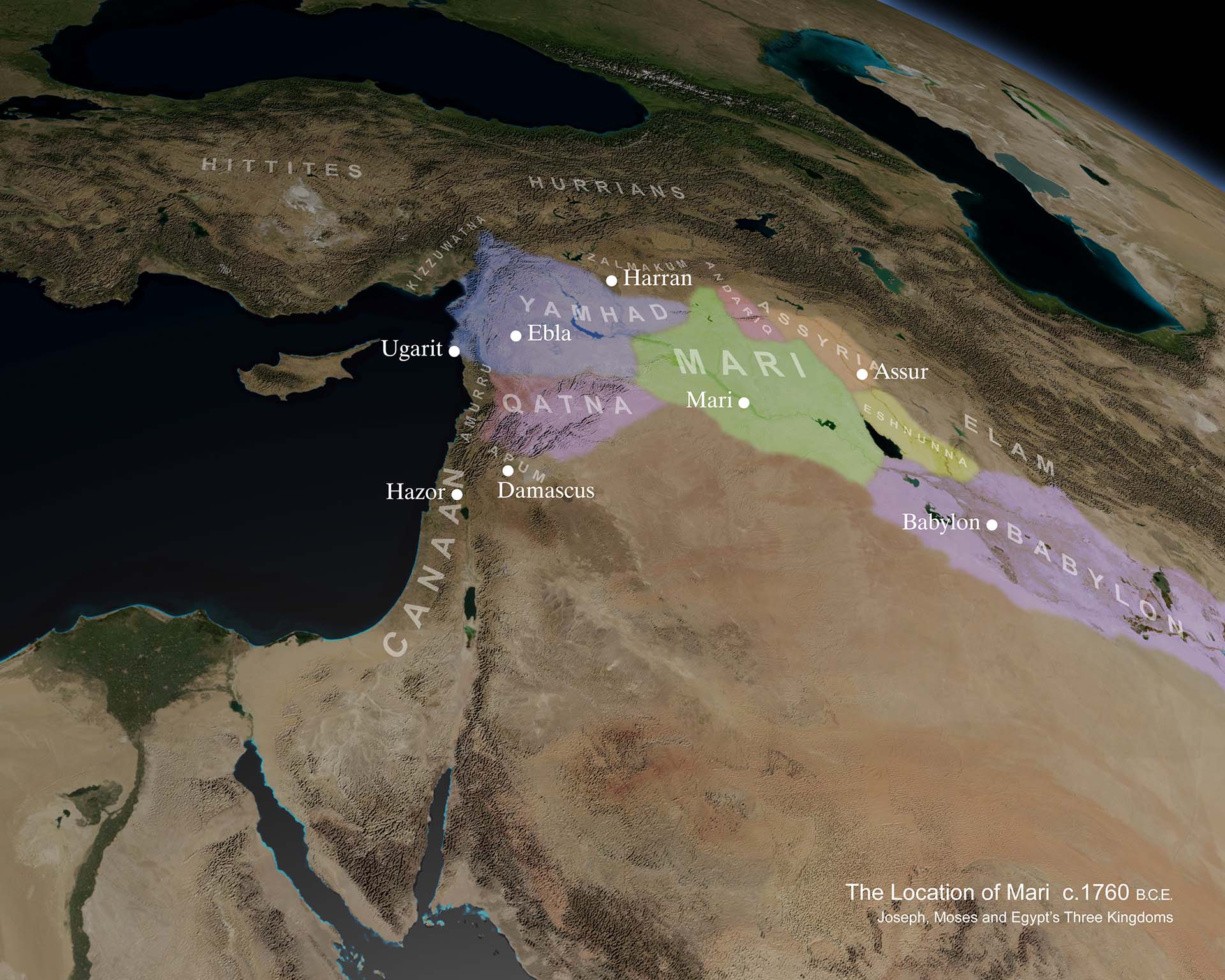 Map: The Location of Mari c.1760 B.C.E.