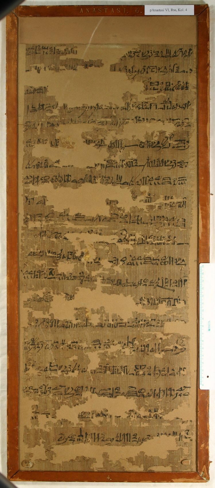 Papyrus Anastasi VI. British Museum.