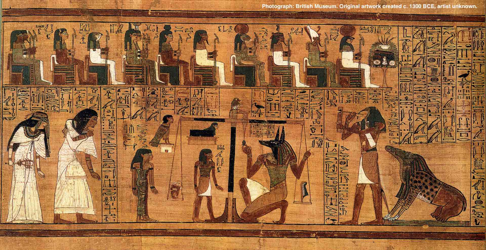 weighing of the heart. British Museum.