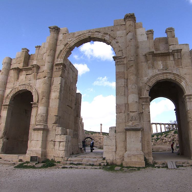 The city gate, Jarash. Jordan